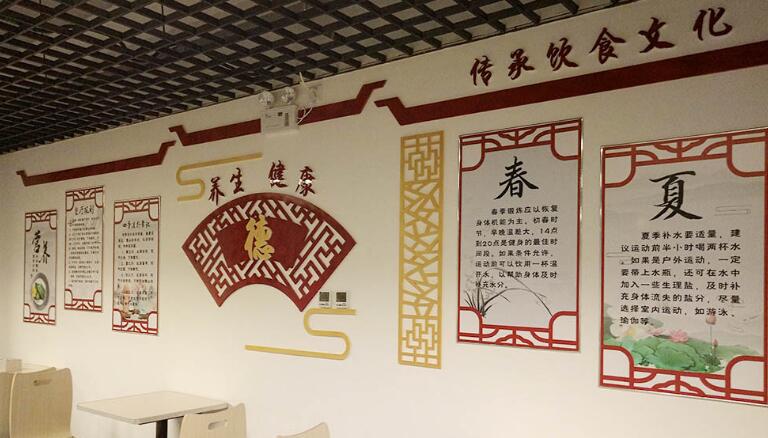 企业餐厅文化墙制作效果图