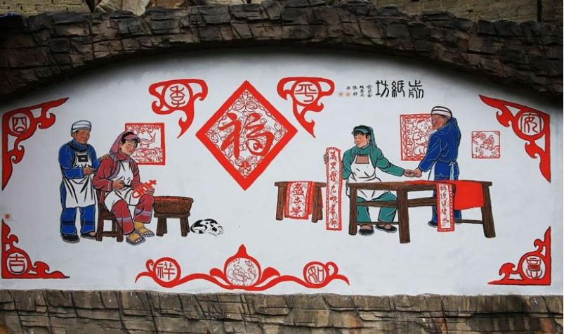 社区文化墙绘画制作