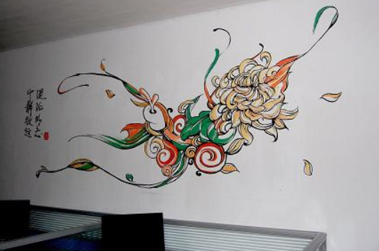 彩绘文化墙制作3
