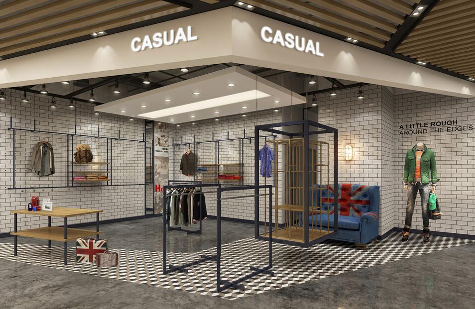 服装店文化墙设计效果图