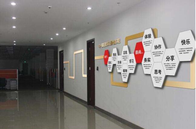 青岛旅游公司文化墙设计效果图