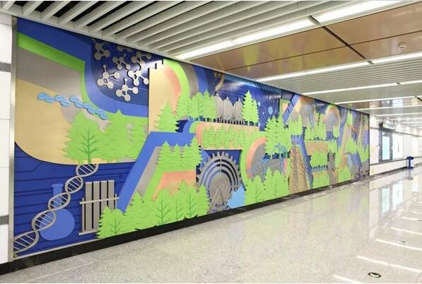 上海地铁艺术文化墙设计效果图