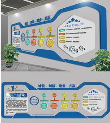 互联网公司员工照片墙3d立体墙贴亚克力办公室企业文化墙