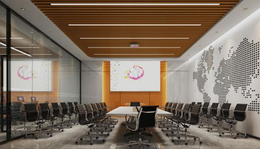 广州火龙果信息科技办公室设计-会议室效果图