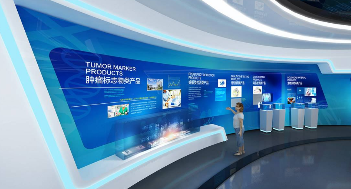 企业文化墙科技展厅展馆设计3d效果图