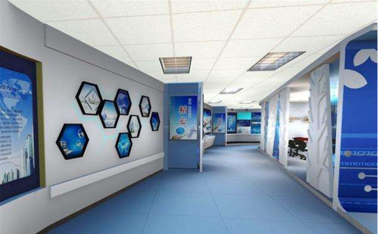 企业文化墙科技展厅展馆设计3d效果图