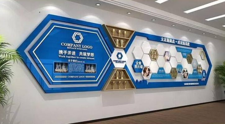 企业文化墙科技展厅展馆设计3d效果图