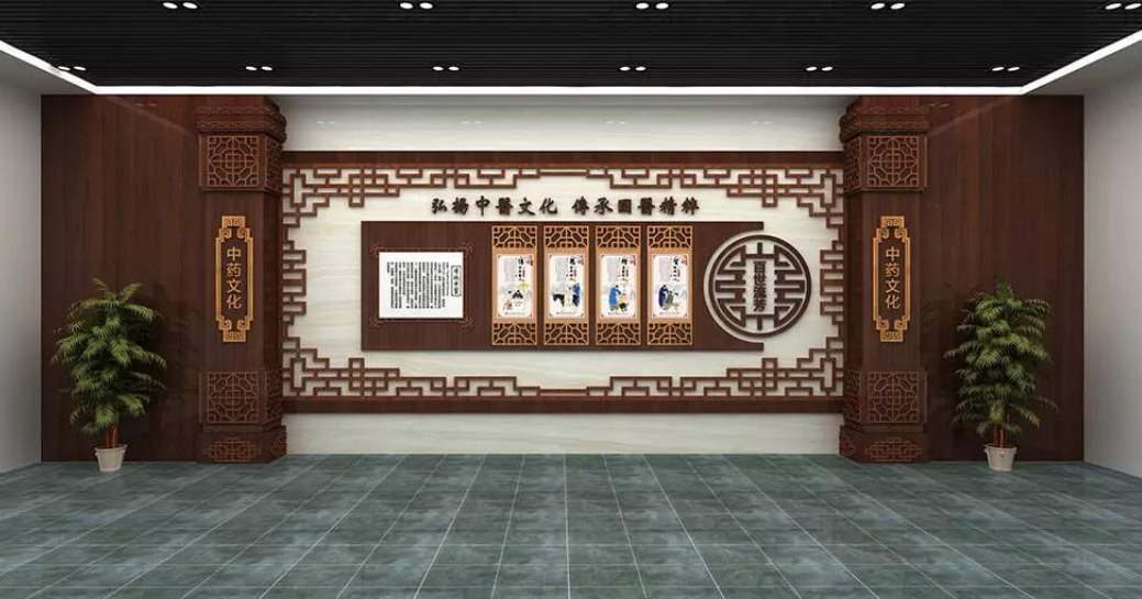 古典中式企业文化墙图片