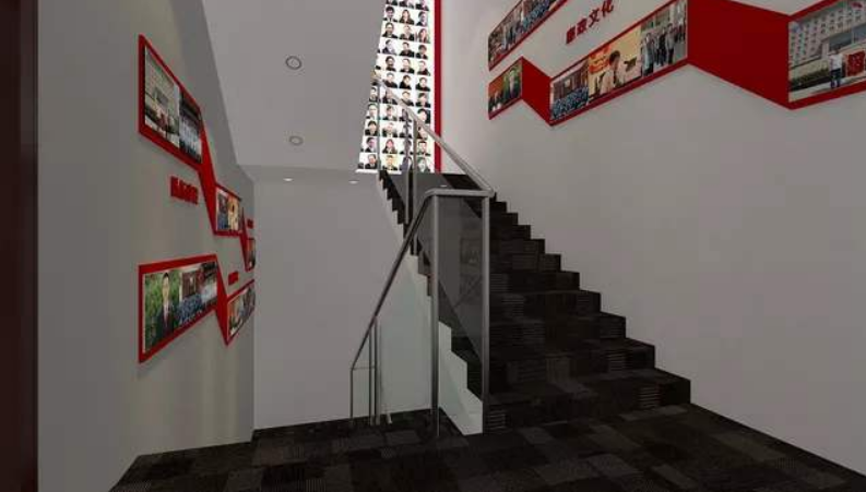 企业楼梯文化墙图片