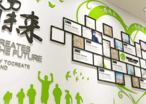 爱心树形员工风采照片企业文化墙