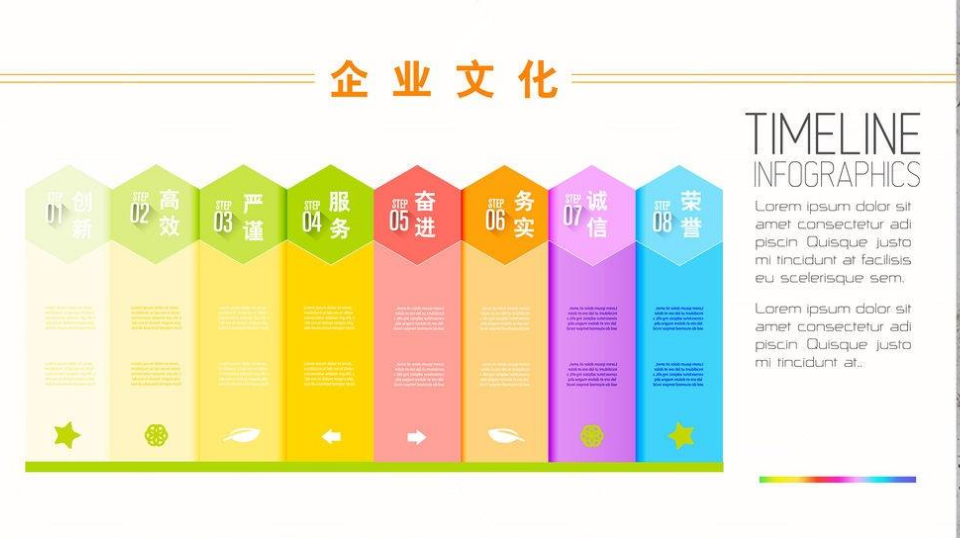 大气蓝色企业文化墙办公室文化墙设计图