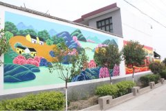 街道文化墙墙体彩绘图片
