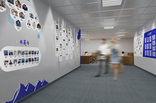 企业办公室文化墙的制作效果图