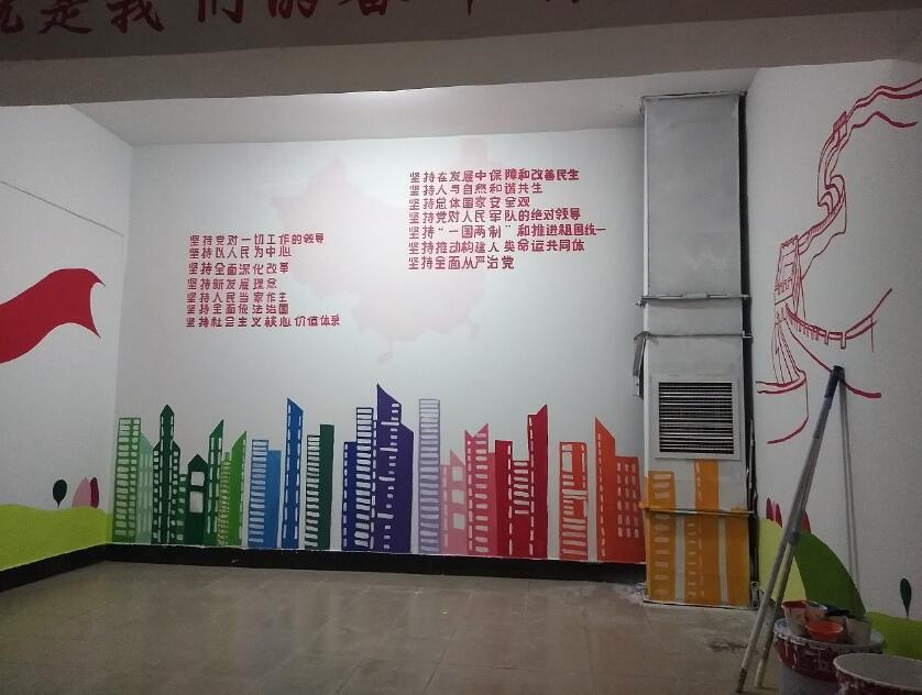 党建文化墙彩绘制作效果图