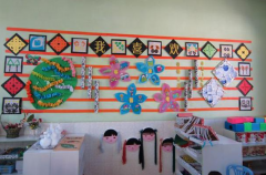 简约幼儿园文化墙效果图