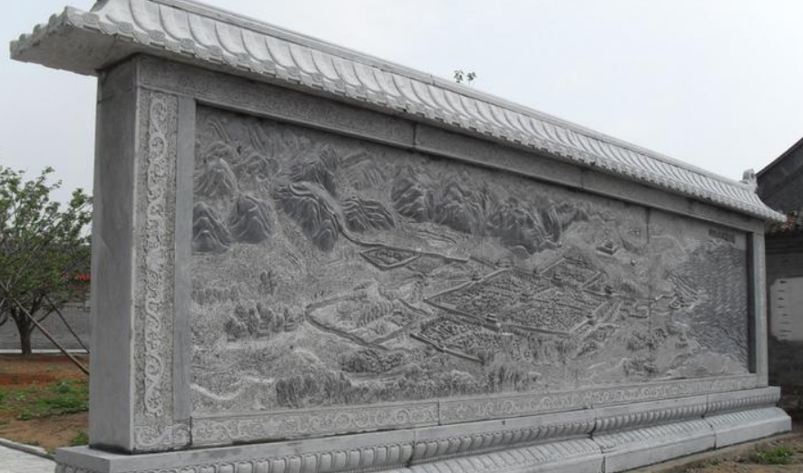  中式庭院影碑 雕刻商品大图
