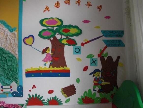 简约幼儿园文化墙制作效果图