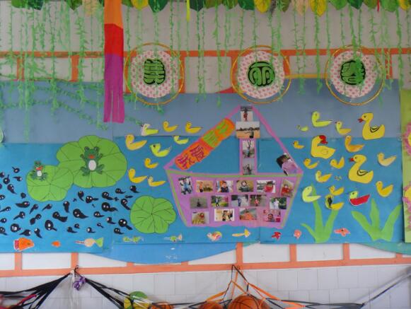 简约幼儿园文化墙制作效果图
