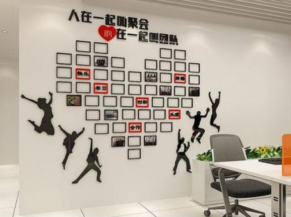 员工团队风采亚克力墙贴3d立体公司企业文化墙