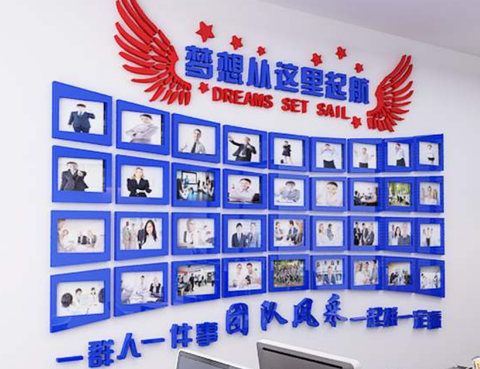员工风采团队照片墙贴公司企业办公室励志文化墙风采展示墙