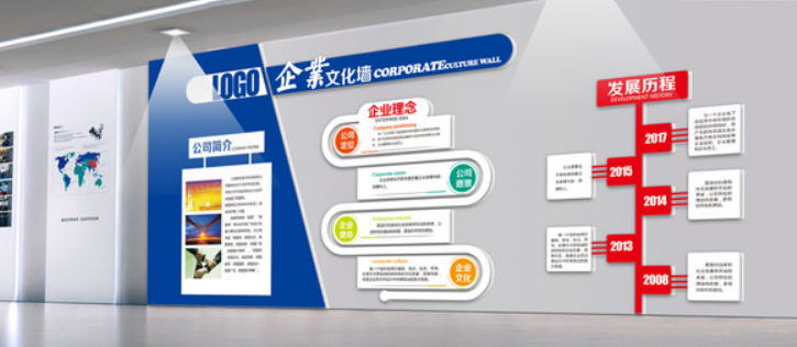 企业文化墙效果图