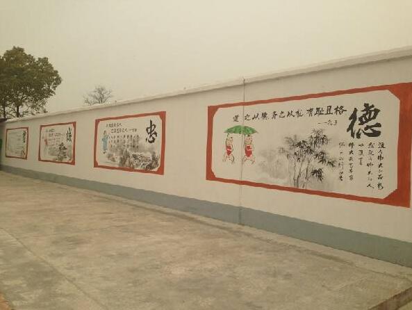 社区街道文化墙制作效果图