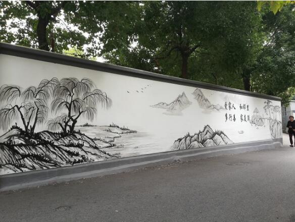 社区街道文化墙彩绘制作效果图