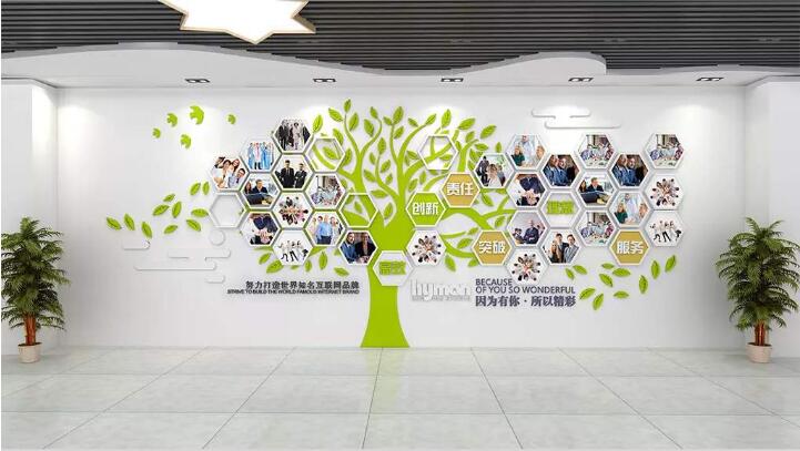 创意员工文化墙制作效果图