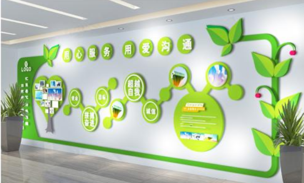 微立体爱护环境企业环保文化墙文明环保展板设计图片