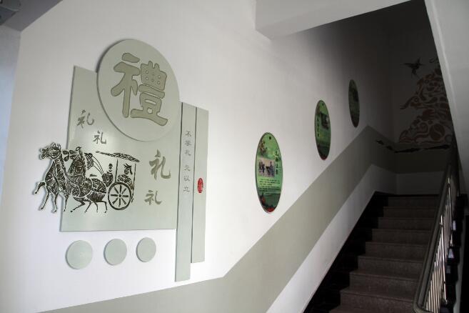 创意简约校园文化墙制作效果图