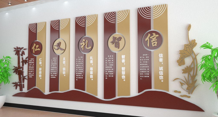 中小学教室班级走廊文化装饰墙贴画幼儿园传统美德中国风国学经典