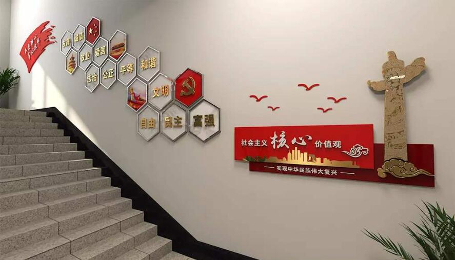 政府党建文化墙制作图片