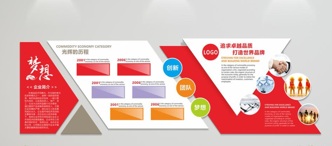 公司立体文化墙效果图