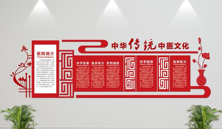 特色中医文化墙制作效果图