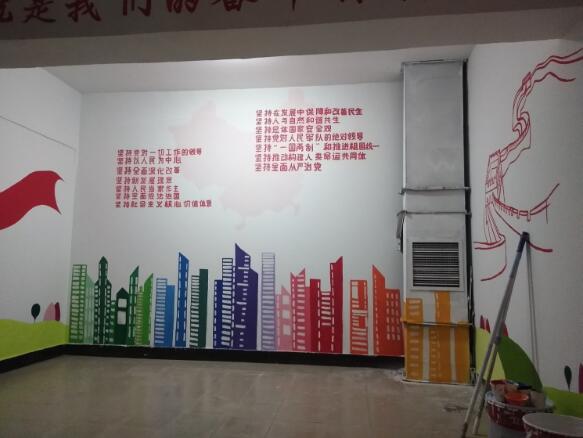 特色党建楼道文化墙制作效果图