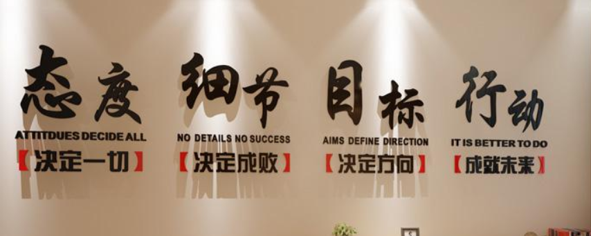 亚克力墙贴3d立体公司企业文化墙标语励志