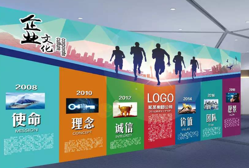 通用立体时尚企业文化墙设计图