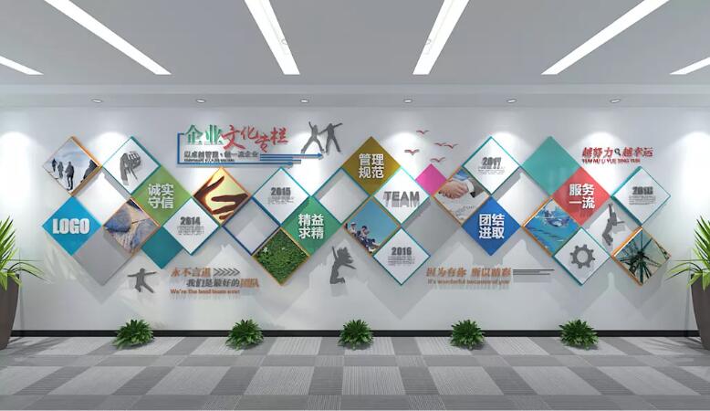 时尚公司企业文化墙制作效果图
