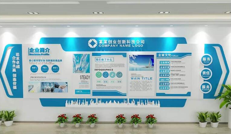 国企公司文化墙制作效果图
