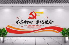 党支部党员活动室文化墙制作效果图