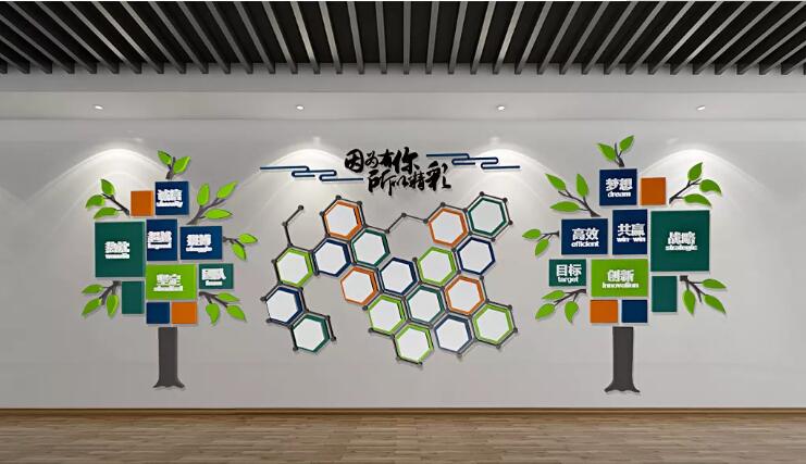 企业风采微立体文化墙制作效果图