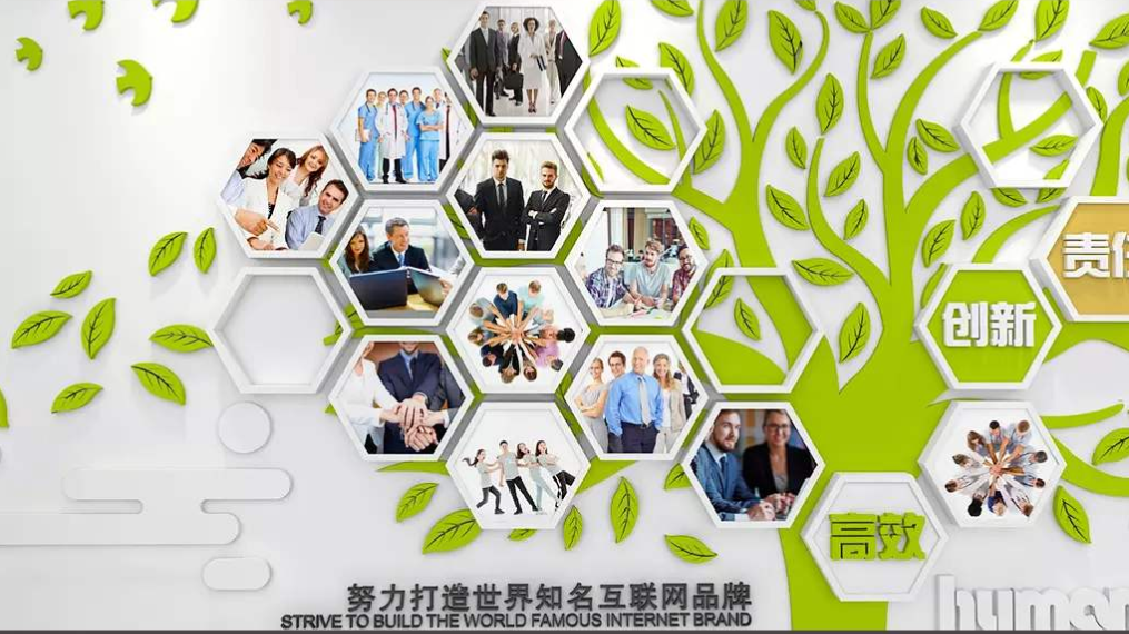 创意企业照片墙员工风采文化墙相片墙