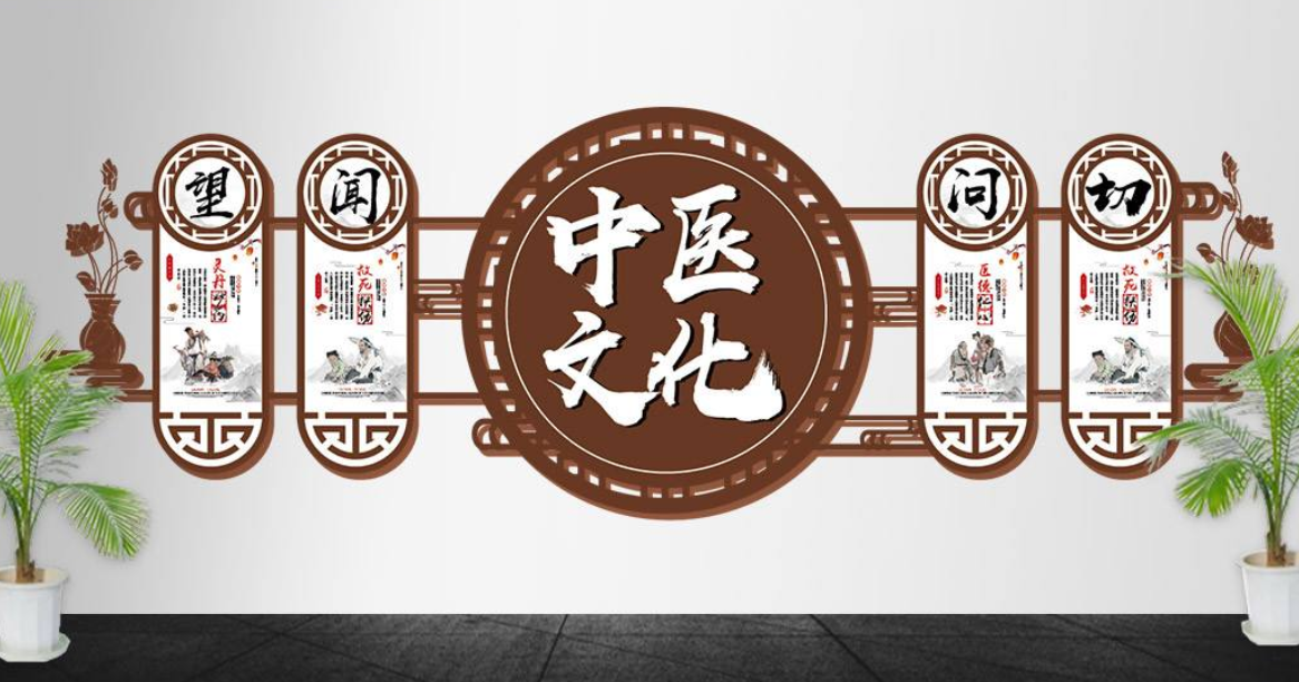 中国风中医养生医院文化墙