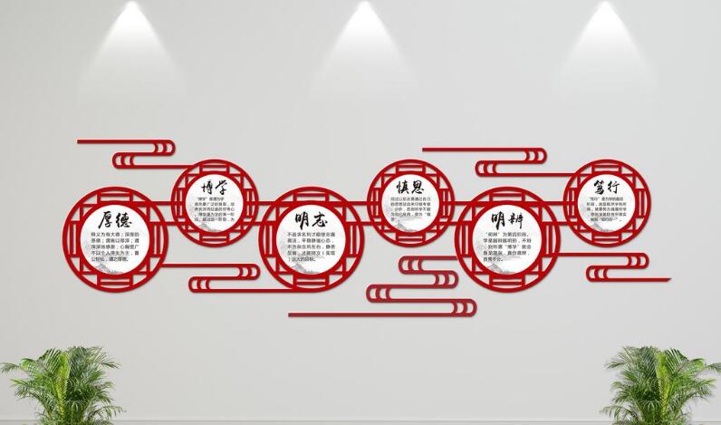 微立体校园楼道文化墙制作效果图