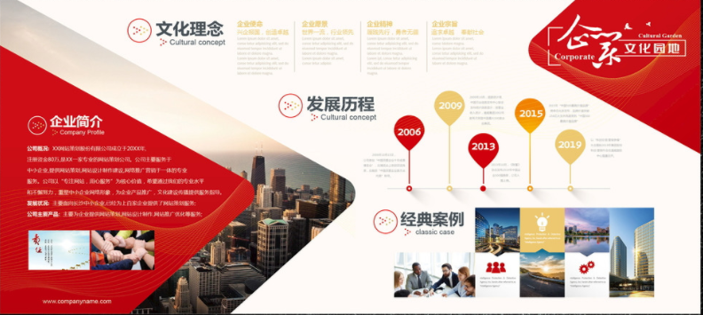 大气企业房地产文化墙员工风采展示照片设计图