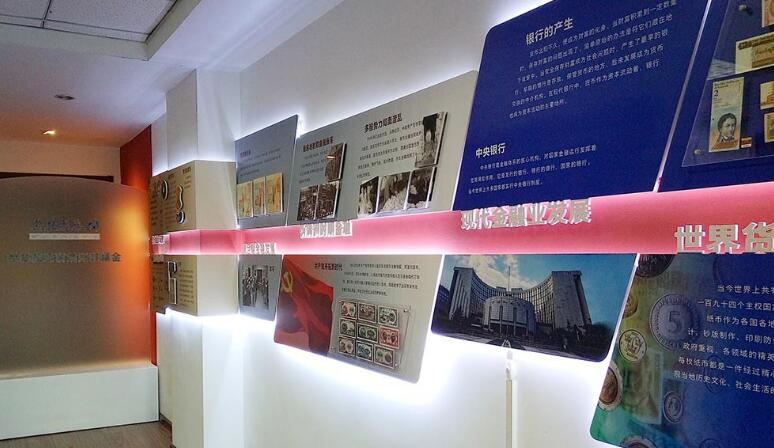 银行展厅文化墙制作效果图