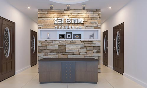 公司企业前台logo墙设计6